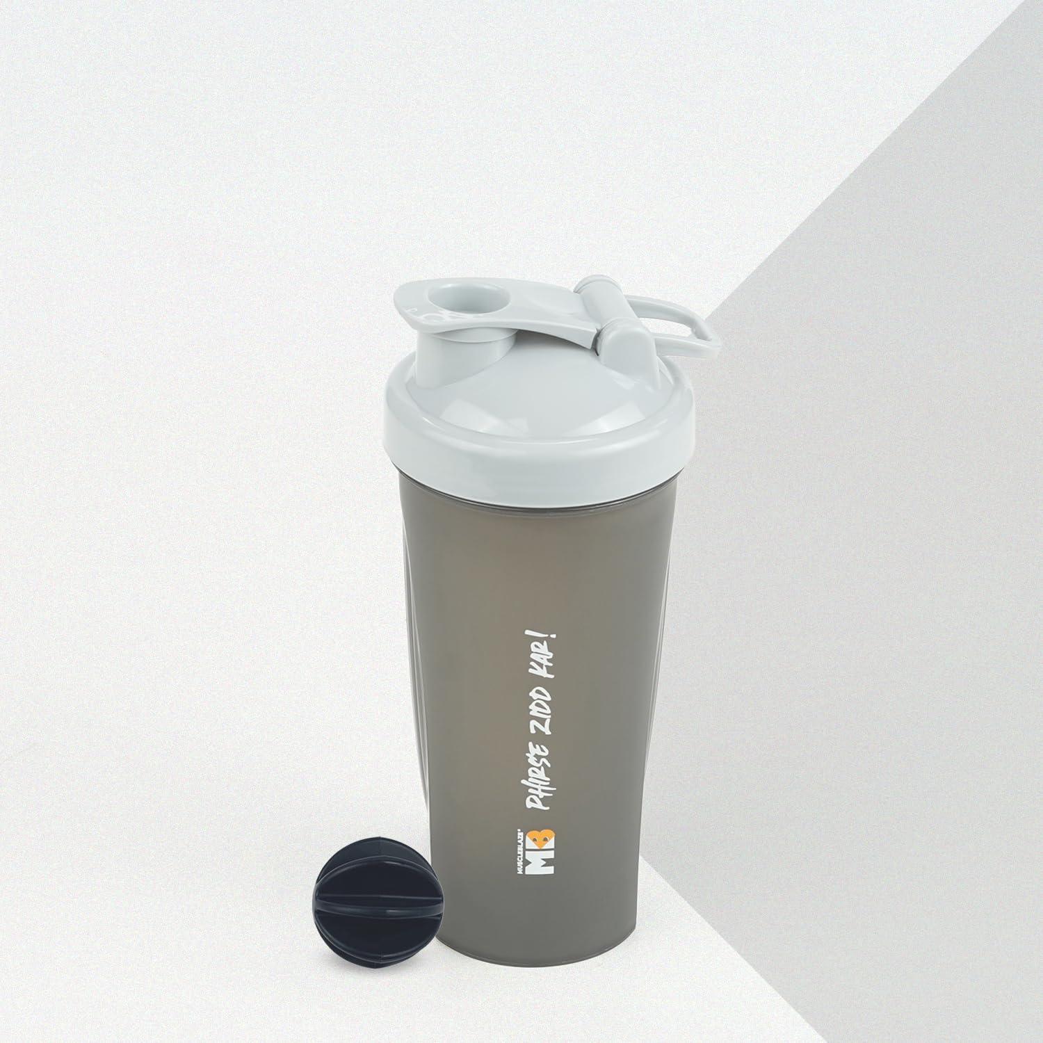 MuscleBlaze MuscleBlaze Shaker (Transparent, 650ml) | Leakproof, BPA-Free Blender Bottle | Ideal for Whey Protein, Preworkout & BCAA Shakes