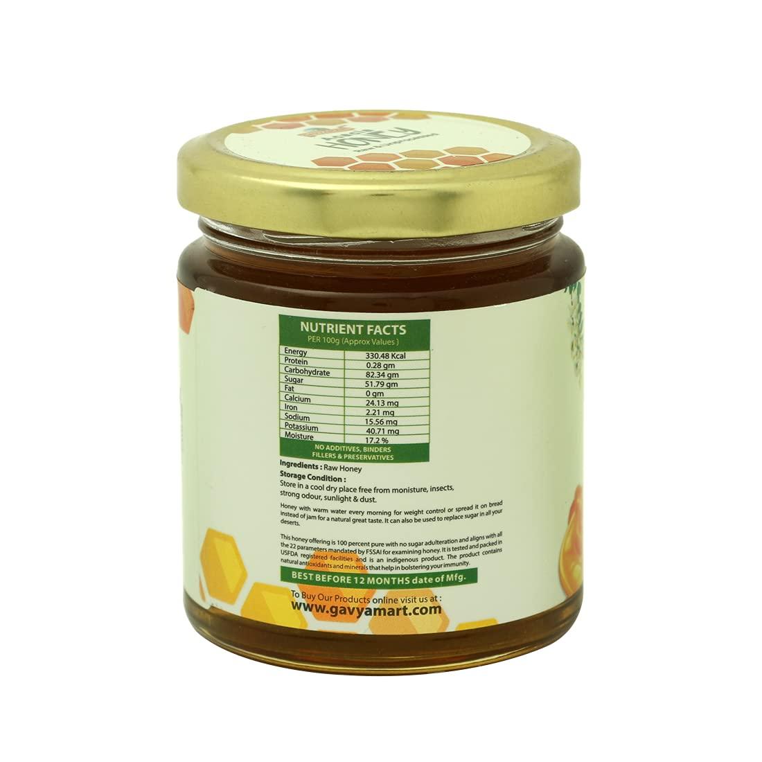 Gavyamart Gavyamart Accacia Honey 250 GM|Pure & Natural Raw Honey|Unpasteurized|Unadulterated|Ethically Sourced & of Natural Origin|May contain Natural Pollen|Organic Honey|Original Honey with No Sugar Adulteration