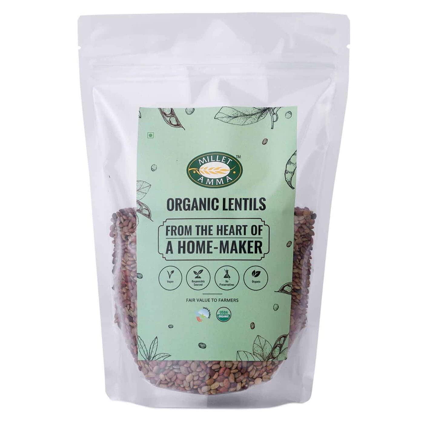 MILLET AMMA Millet Amma Organic Horse Gram - 1 Kg | 2 Pack of 500 Gms | Rich in Protein , Fiber , Iron, Polyphenols, Flavonoids and Antioxidants | Helps in Managing Weight & Glucose Levels | Suitable for Making Multiple Recipes ( Dal, Rasam, Vada )