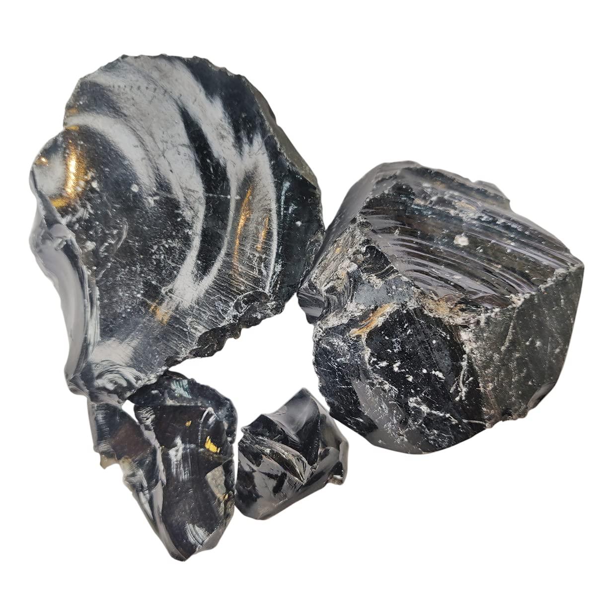 Shubhanjali Shubhanjali Natural Crystal Golden Obsidian Raw Stones 50 Gm Original Golden Obsidian Crystals Rough Raw Extra Large Gemstone Chunk Rock Raw Pieces for Meditation Home Dcor Reiki Healing