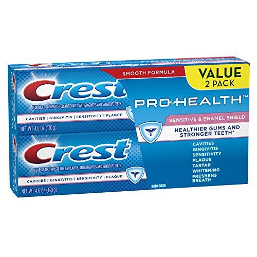 Crest Sensitive & Enamel Shield , 4.6 Ounce Twin Pack : Crest Pro-Health Sensitive & Enamel Shield Toothpaste, 4.6 oz