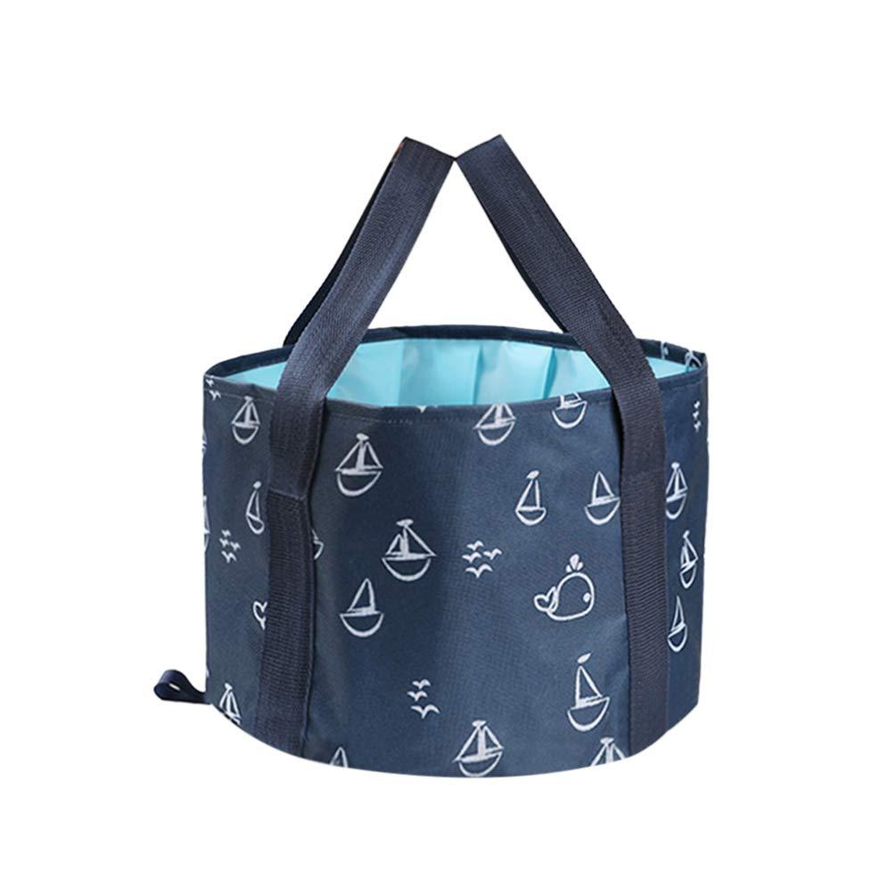 SUPVOX SUPVOX Pool Foot Wash Basin, Foot Bath Basin Feet Soak Tub Foldable Convinent for Home Outdoor Travel (Dark Blue, Large Size)