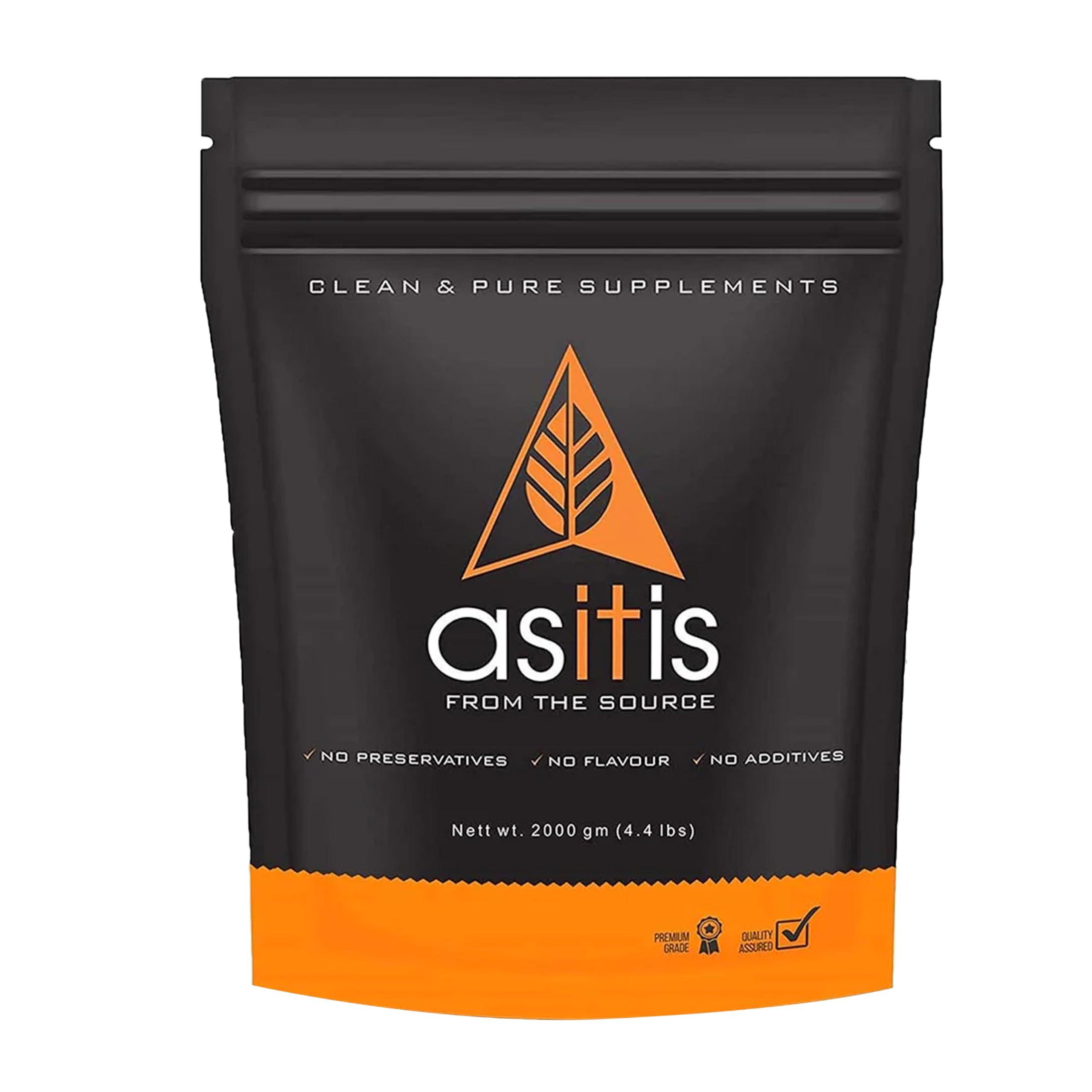 Asitis Nutrition AS-IT-IS Nutrition 100% Pea Protein Isolate, 28g Protein, Pure Vegan Plant Protein, Promotes Muscle Building with Easy Digestion, Whey Protein Substitute Designed as Meal Supplement - Unflavoured, Single Ingredient with Zero Adulteration- 2000g (57 s