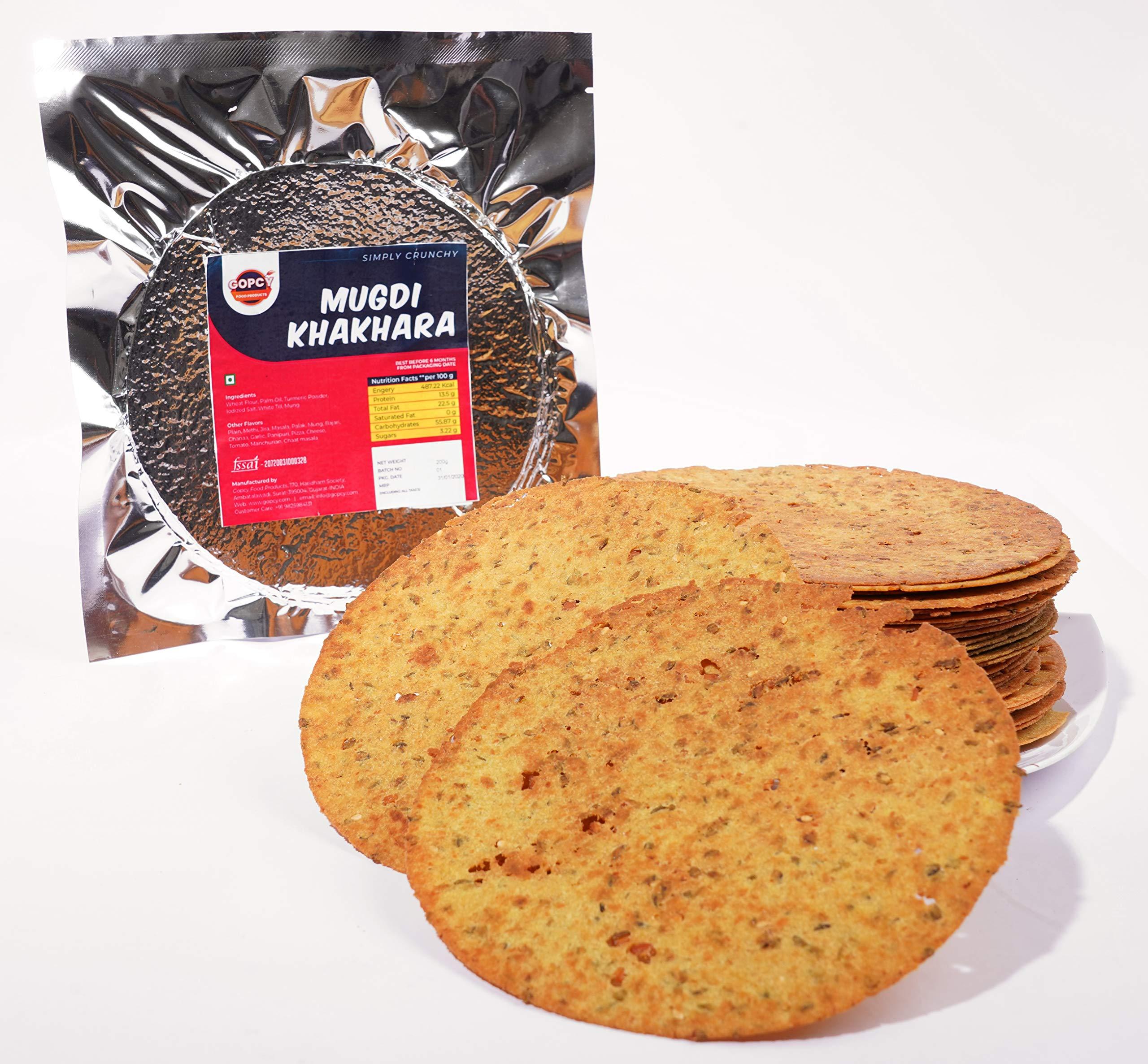 Gopcy Food Products Gopcy Mugdi Khakhra 800gm (Pack of 4)