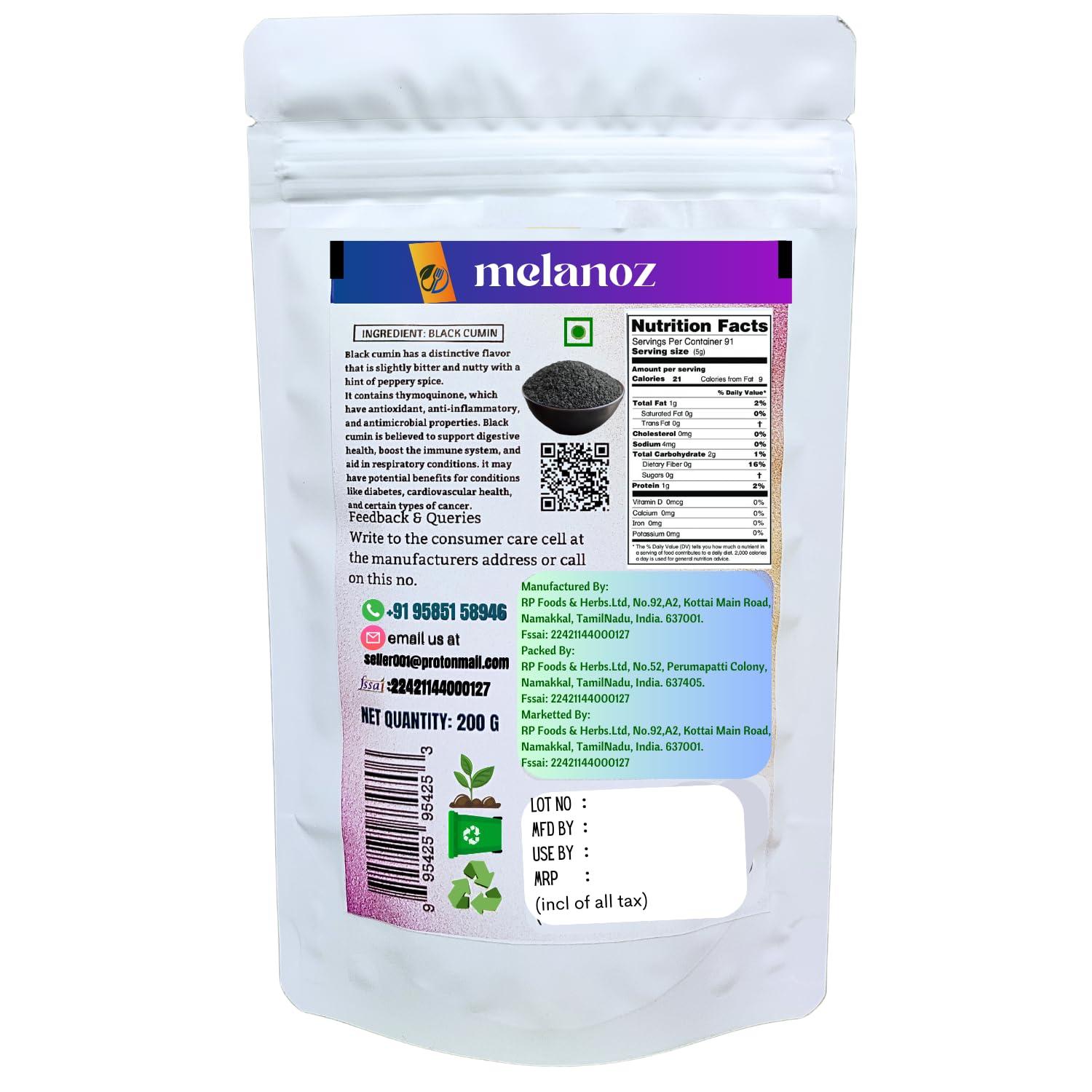 Melanoz Melanoz Fresh Black Cumin | Kalonji Nigella Seeds, 250 g