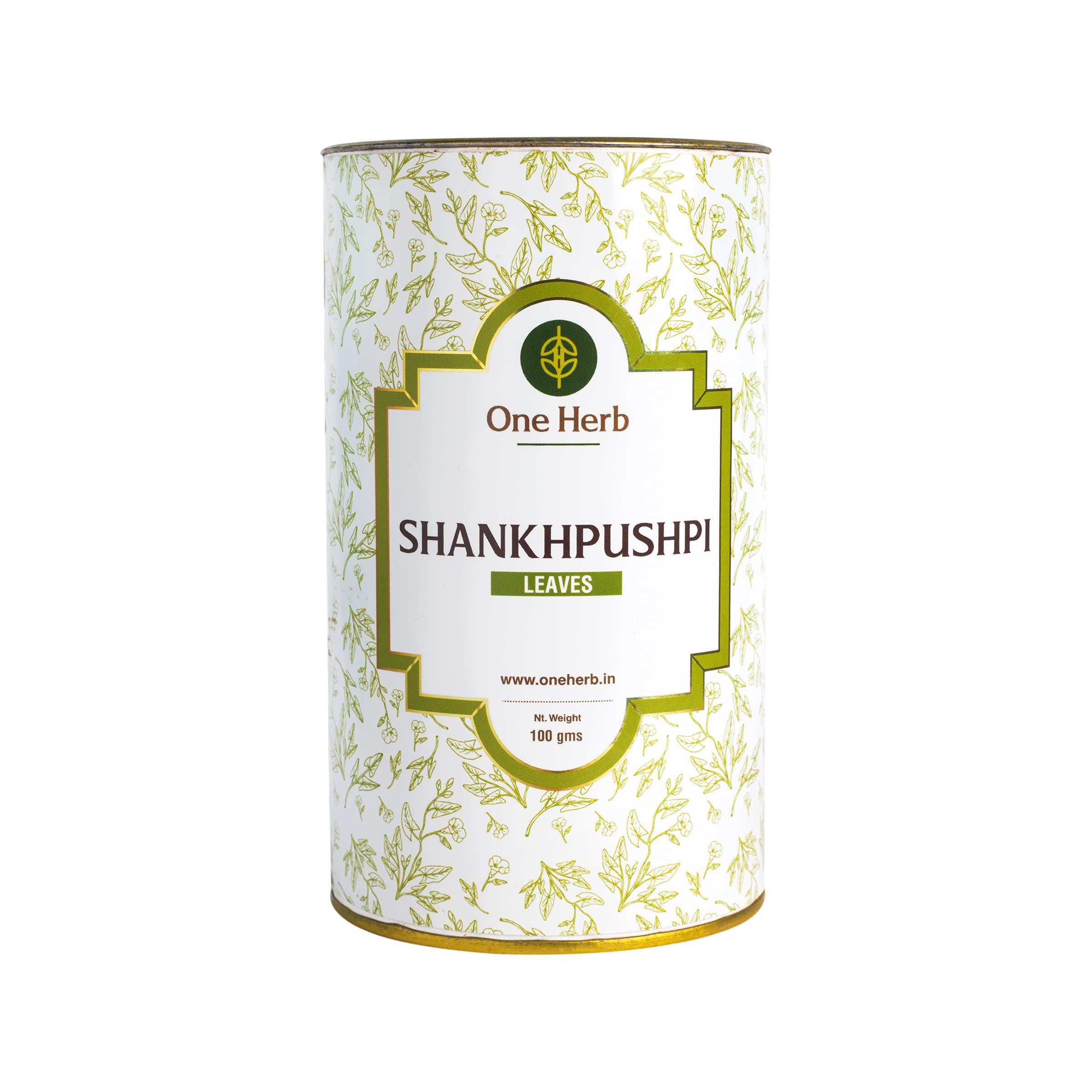 One Herb One Herb - Shankhpushpi Tea 100g, Superherb for Memory & Sleep, Helps with Headache, Herbal Tea, Caffeine Free