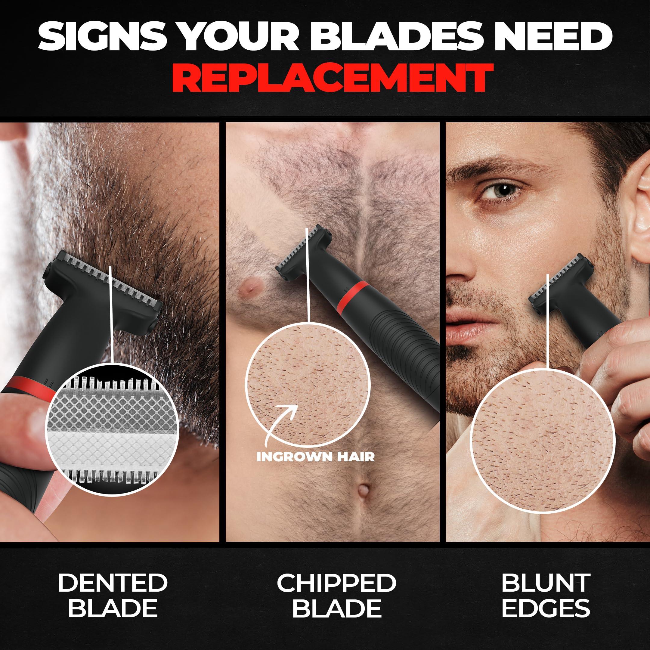 BEARDO Beardo I Blade Replaceable Blade (Pack of 2) | Dual sided edges | Perfect Multipurpose Trimmer for Beard, Body and Groin | Replacement Blades for I Blade Multipurpose Trimmer