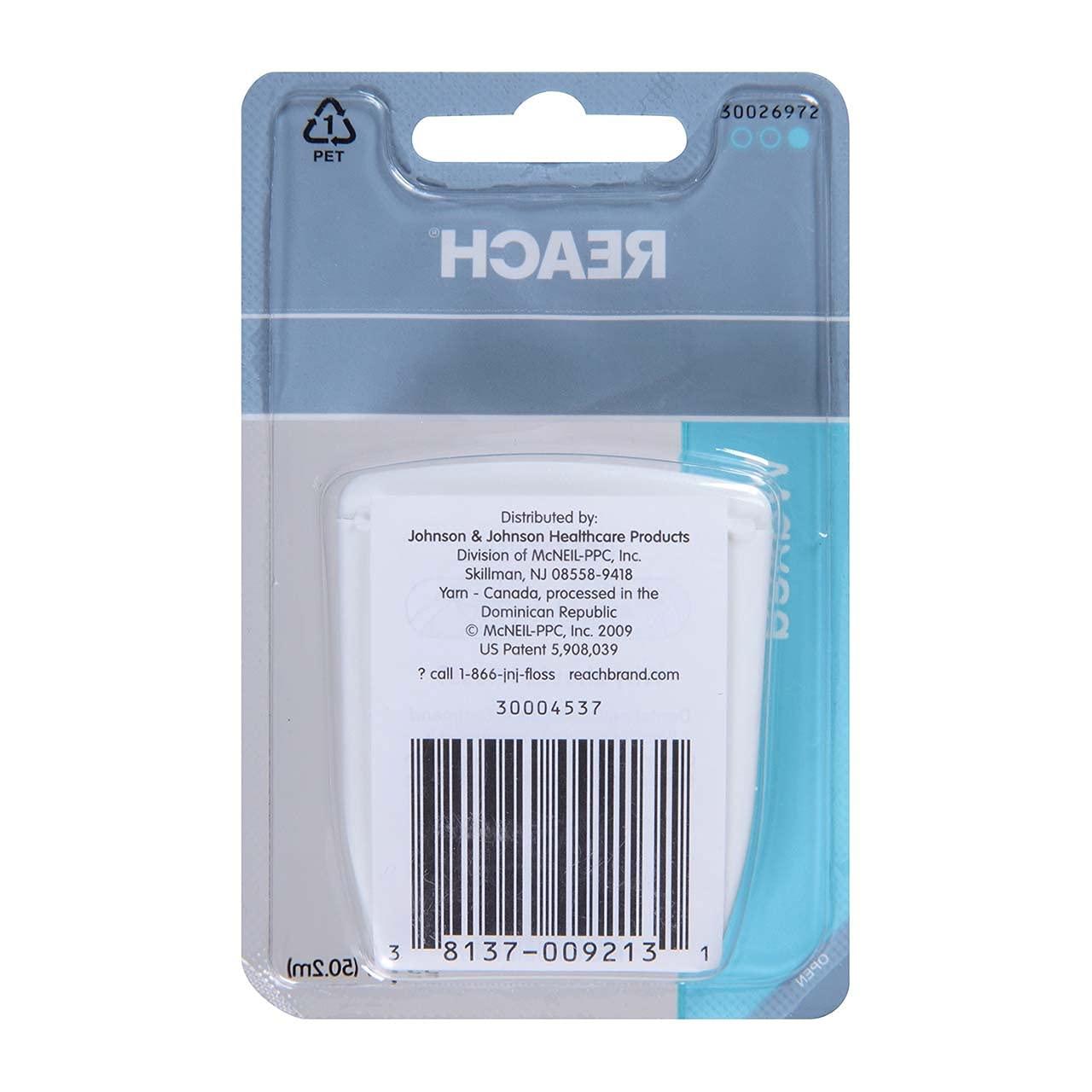 Reach REACH Unflavored Waxed Dental Floss, 55 yds (Pack of 4)