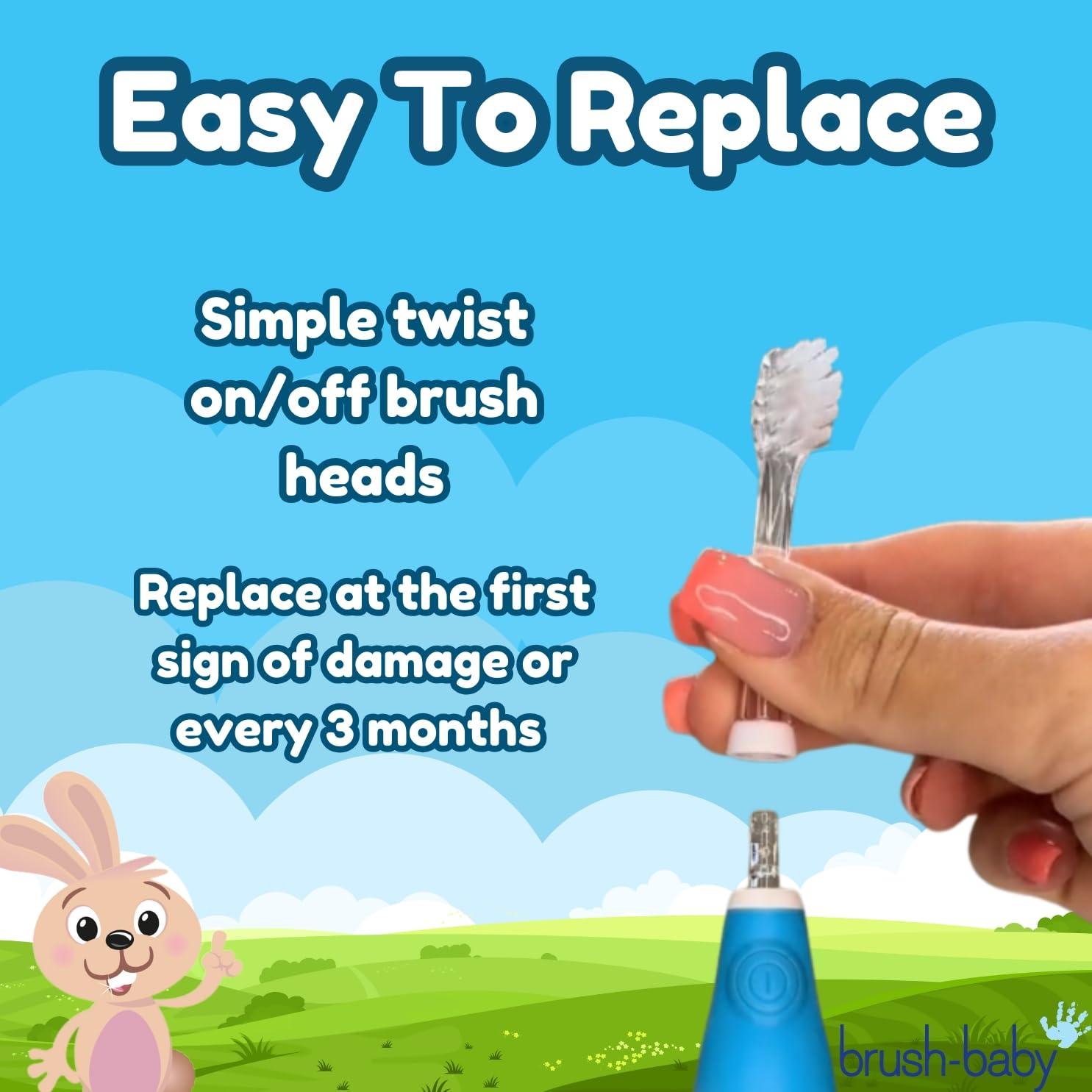 Brush-Baby Brush Baby BabySonic Replacement Heads - Pack of 2 (Ages 0-18 Months)