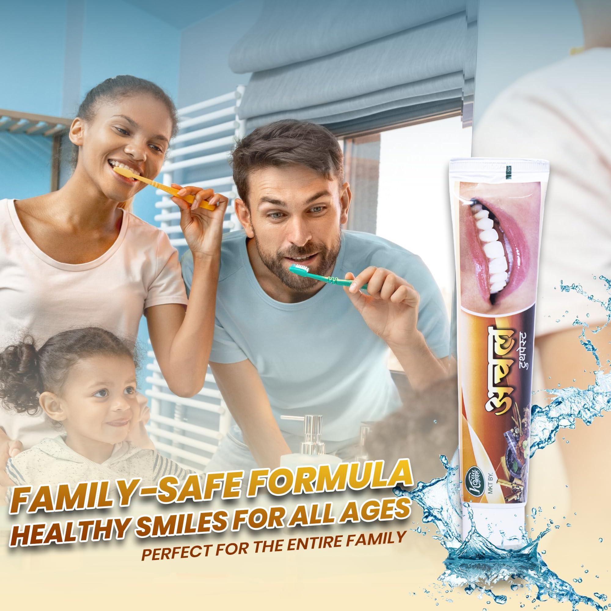 ACHAL Achal Ayurvedic Herbal Natural Toothpaste for Teeth Whitening (6 * 80GM)- Fresh Breathe Toothpaste for Kids & Adults. No Fluoride & Artificial Colours