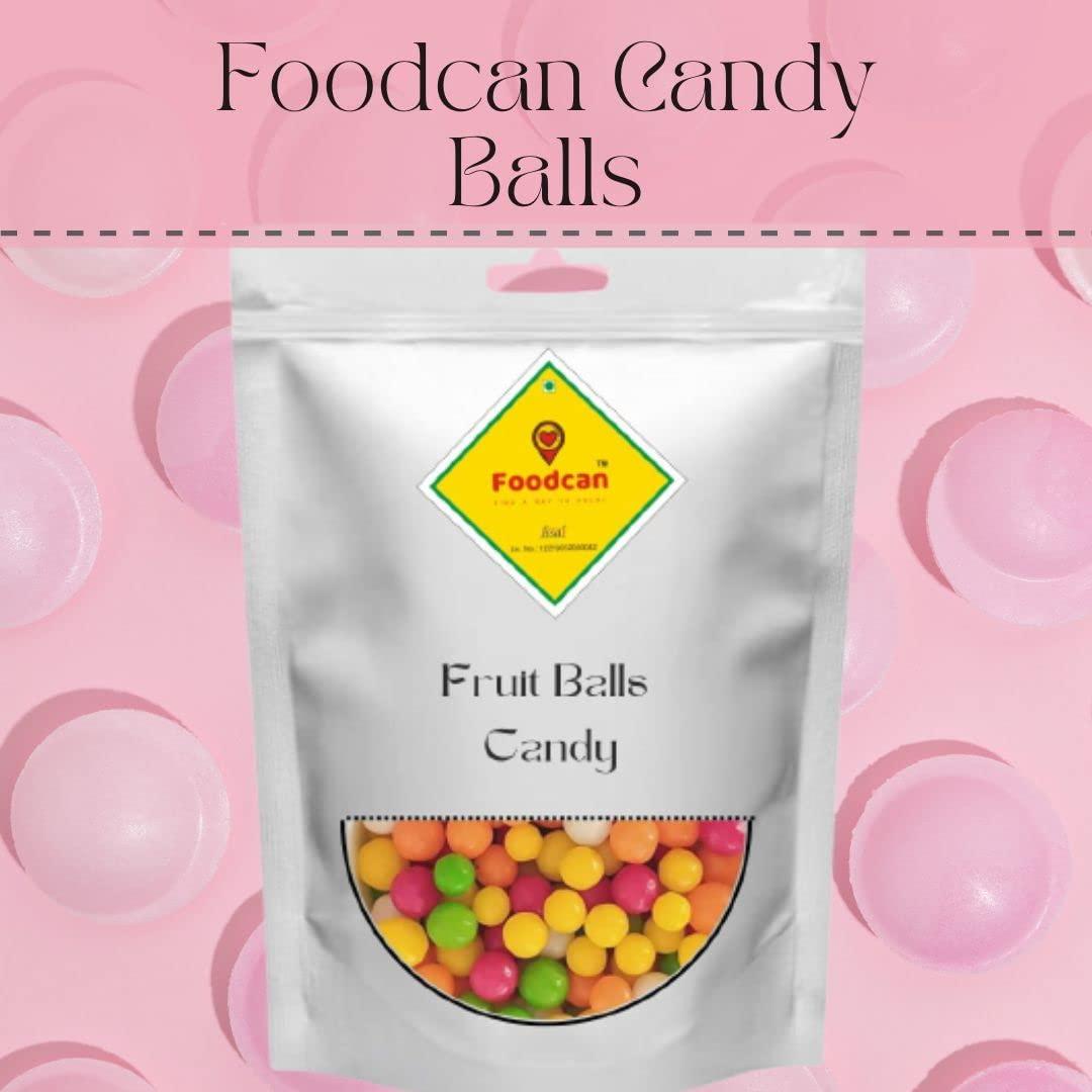 FOODCAN Foodcan Fruit Balls Candy (Multi Color & Fruity Flavor), 400 Gram