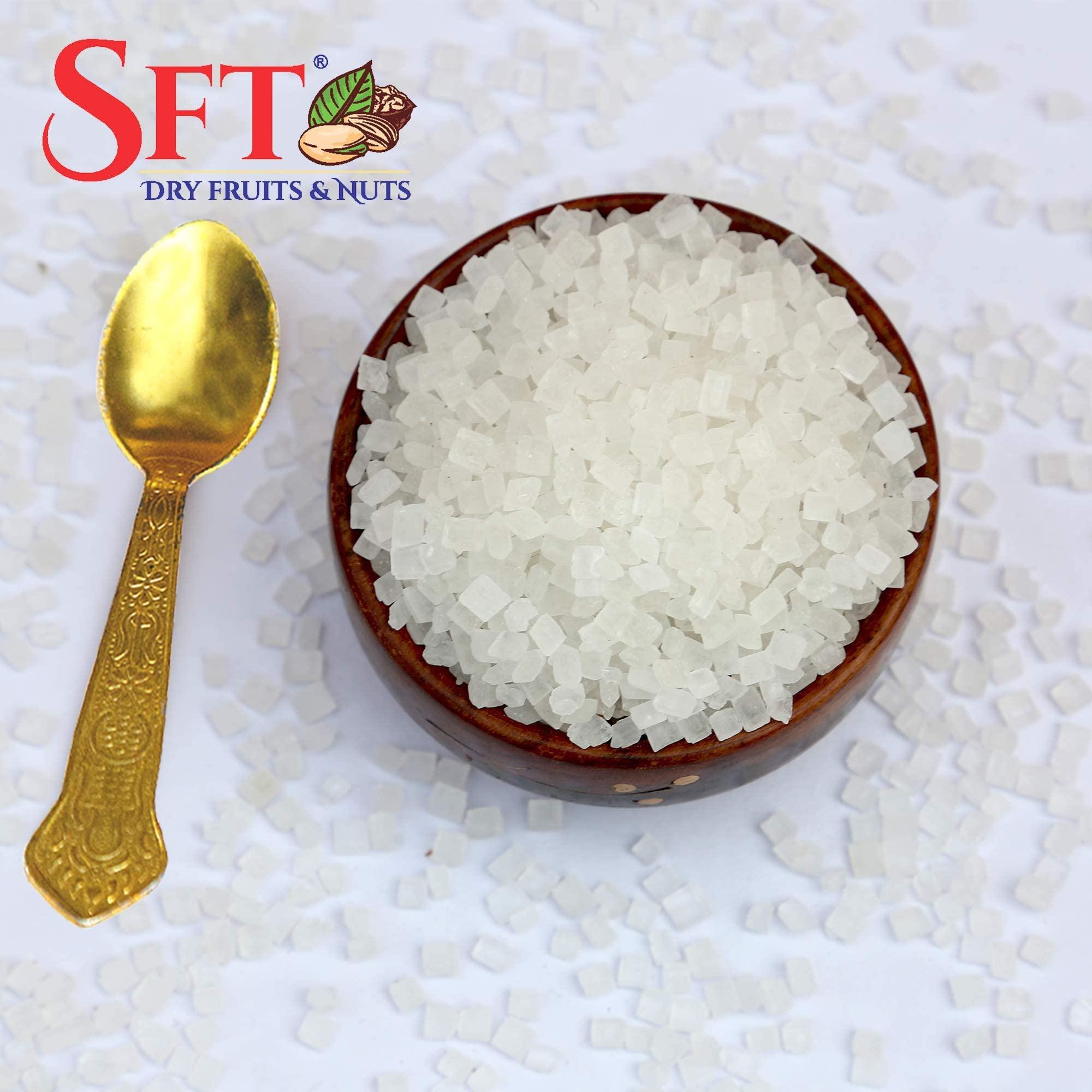 SFT SFT Mishri Dhaga, Sugar Thread (Dhaga Mishri) Candy Thread 1 Kg & SFT Sugar Diamond Fresh (Mishri Dana) Sugar Crystals Small 1 Kg