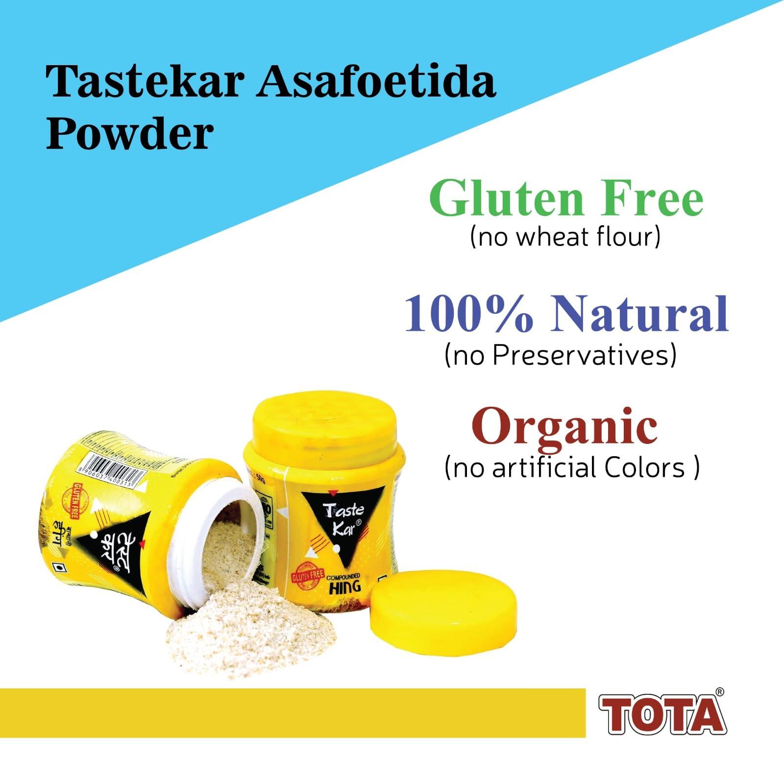 TASTEKAR TasteKar Compounded Asafoetida Powder Jar - 100 Gm Heeng | Combo of 10 Boxes x10 Gm Natural Asafotida