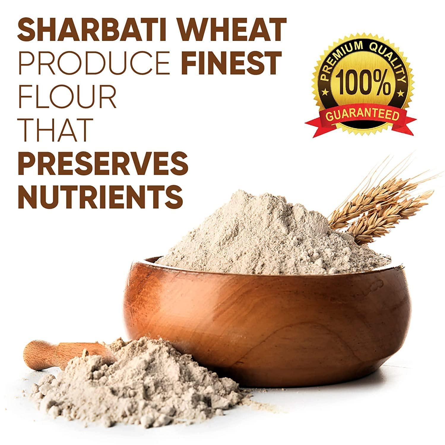A\'S HARVEST HUB A\'S HARVEST HUB MP Sharbati Wheat Fresh from Farms | No Mixture | No Preservatives | Gehu | Fiber Rich Whole Wheat Grain | Organic MP Sharbati Wheat | Fresh From Farms | 10 Kg