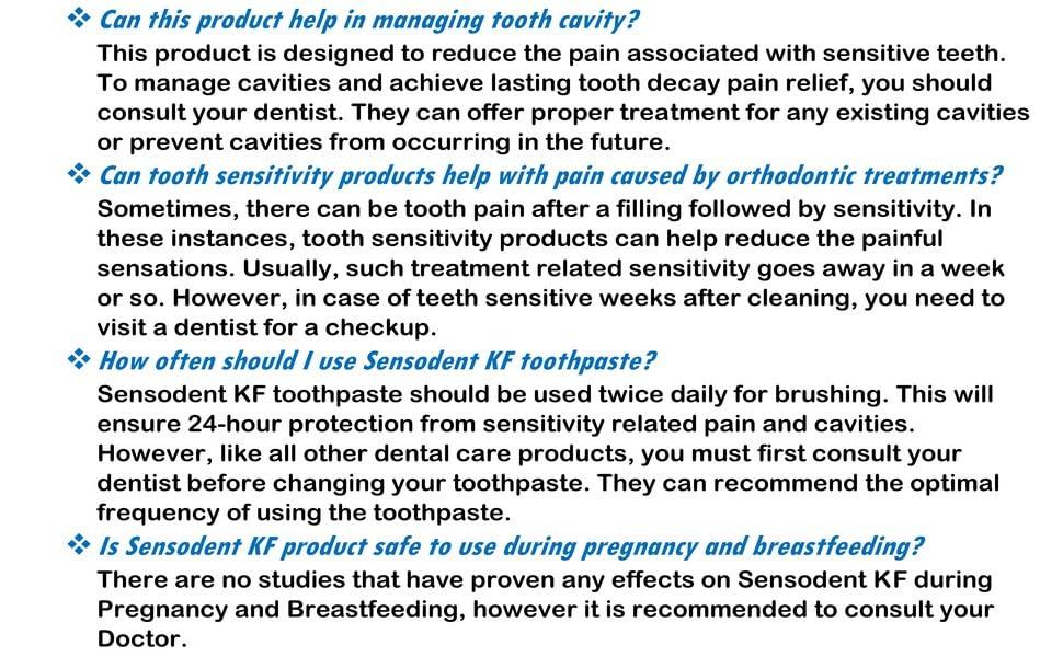 Sensodent KF SENSODENT KF Toothpaste for Cavity Protection 75 g (Pack of 3) - Free from SLS & Parabens