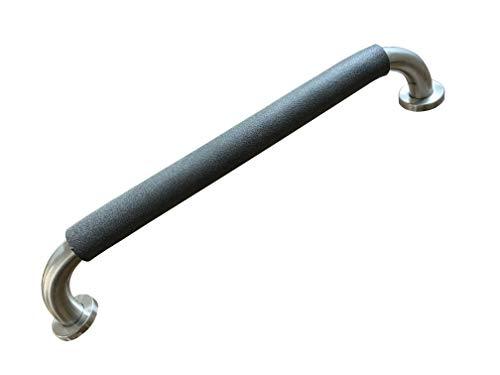 Primage - for the good life Primage - for the good life Stainless Steel Bathroom Safety Grab Bar with Anti-Slip Grip (12 Inch Length, 1.5 Inch Diameter)