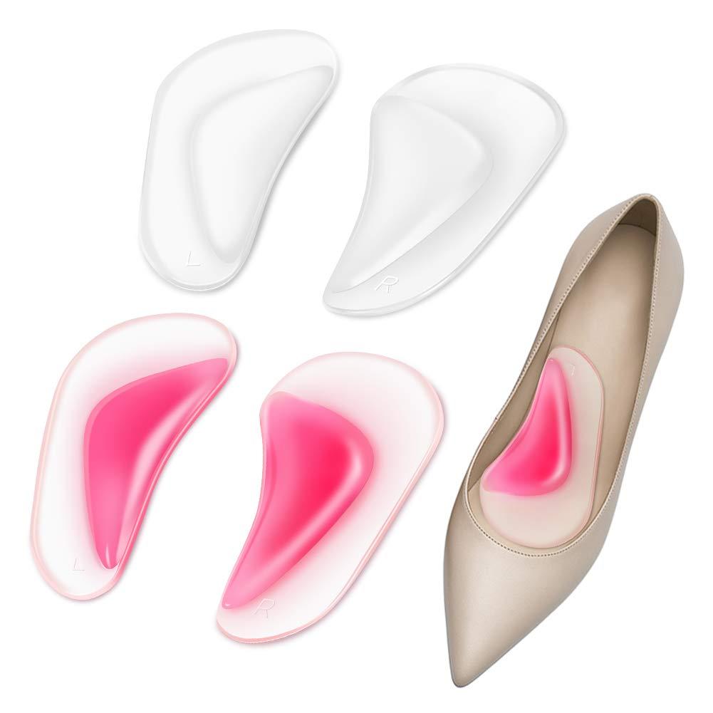 YHG Gel Arch Support Insoles, Arch Support Pads for Flat Feet, Gel Arch Support for Plantar Fasciitis, Fallen Arches, Heel Spurs Pain Relief, Fits for Women and Men (2 Pairs)