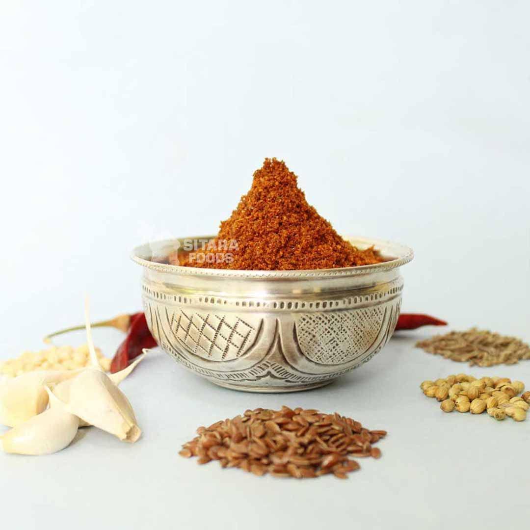 SITARA FOODS Sitara Foods Flax Seeds Chutney powder for idly and dosa 250 Grams pack
