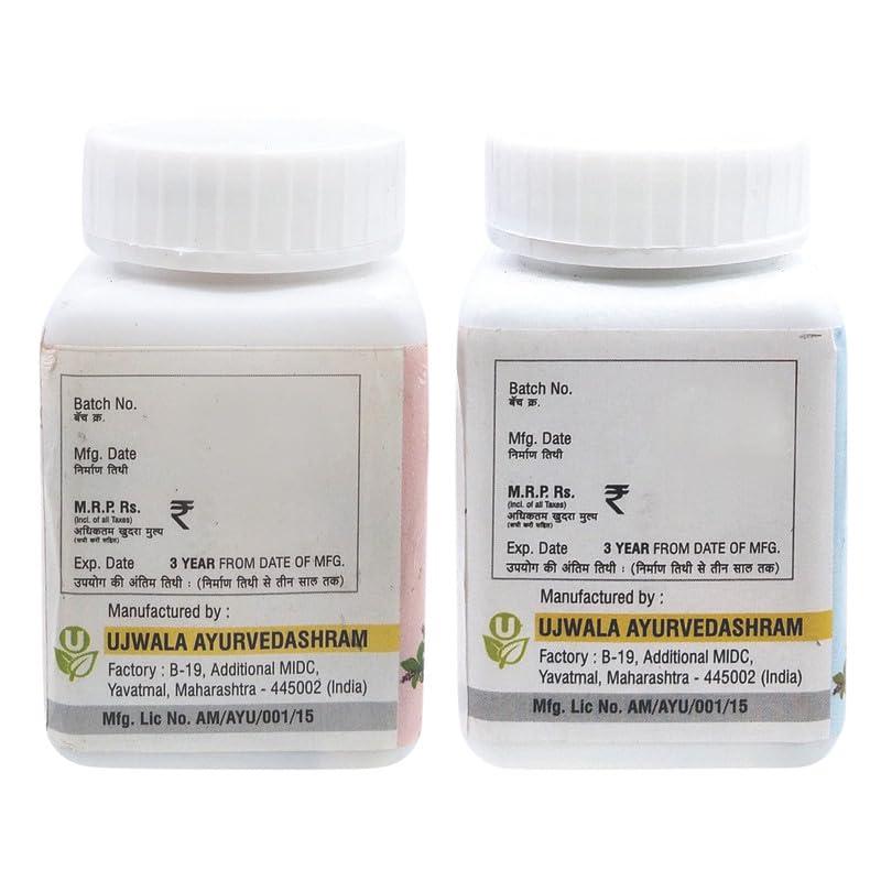 Ujwala Ayurvedashram Ujwala Ayurvedashram KHADNOL+LIVCON CAPSULE (Pack of 60 caps + 60 caps)