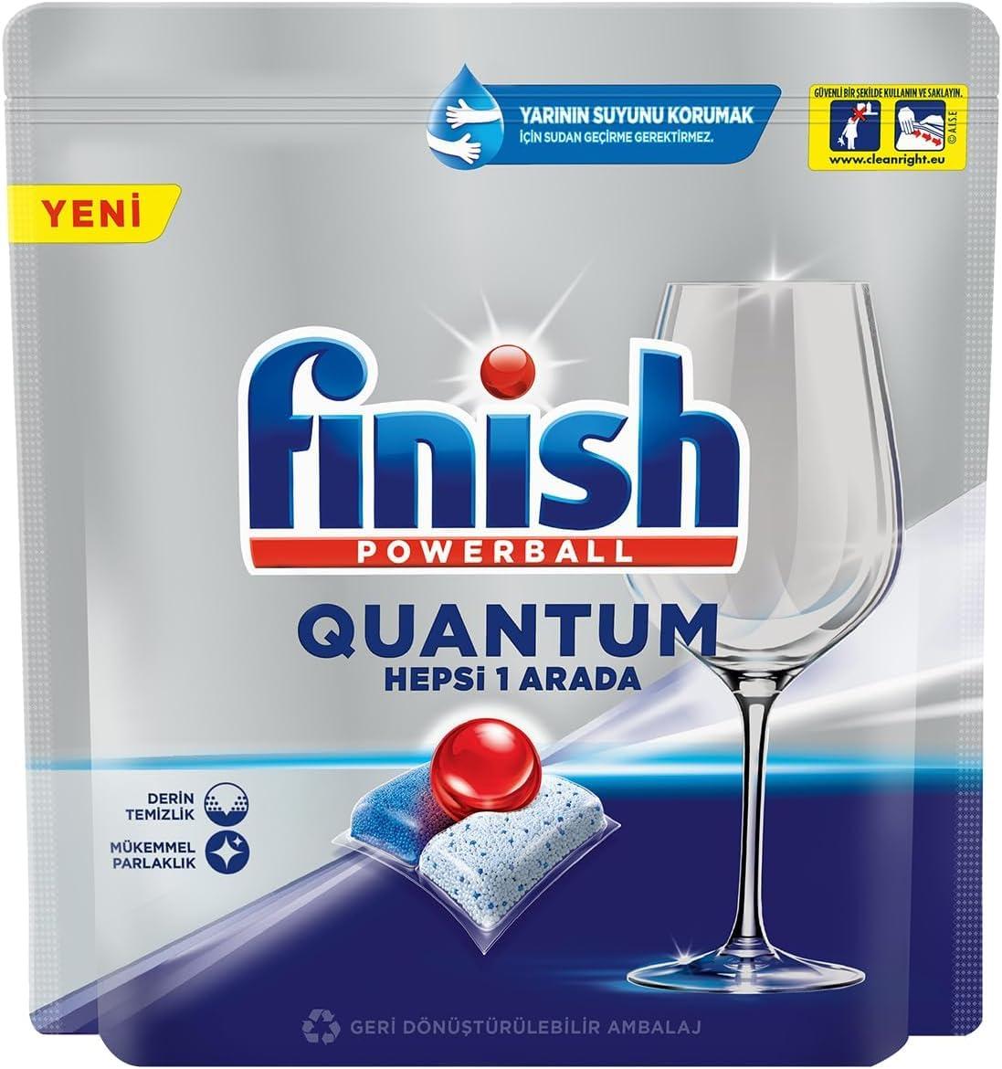 Finish Finish Quantum Powerball Dishwasher Detergent Tablets Ultimate Clean and Shine, 64ct