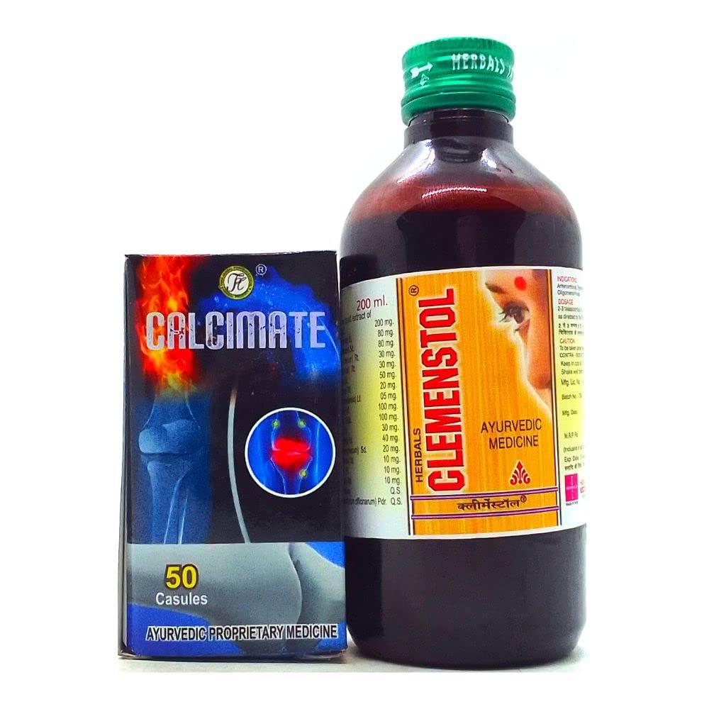 HERBSHD Ayurvedic Clemenstol syrup & Calcimate capsule | 200ml+50cap | combo pack