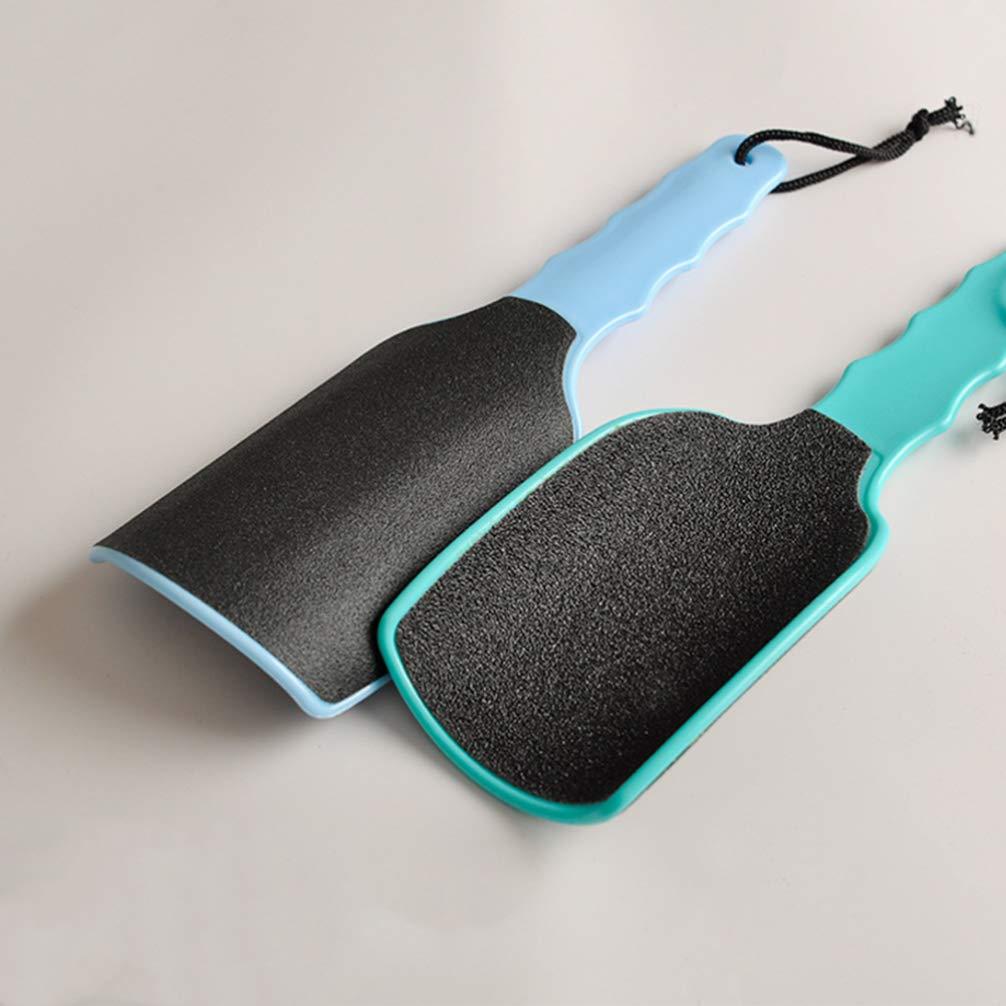 FOMIYES Foot File Dead Skin Remover 2pcs Double- Sided Feet Calluses Scraper Rasp Pedicure Dead Skin Scrubber Peeler Foot Cleaning Tools for Wet Dry Feet (Random Color)