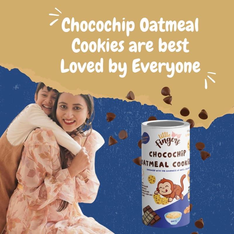 LITTLEFINGERS Little Fingers Organic Cookies with No refined sugar and preservatives For Kids - 150 g | Suitable for 1 years + (CHOCOLATE CHIP, Pack of 1)