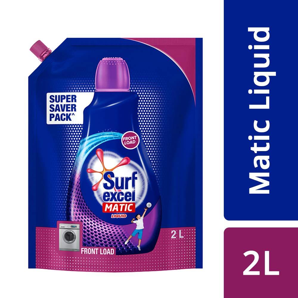 Surf Excel Surf Excel Easy Wash Detergent Powder, 5 Kg (SUGY100) & Matic Front Load Liquid Detergent 2 L Refill - Super Saver Offer Pack