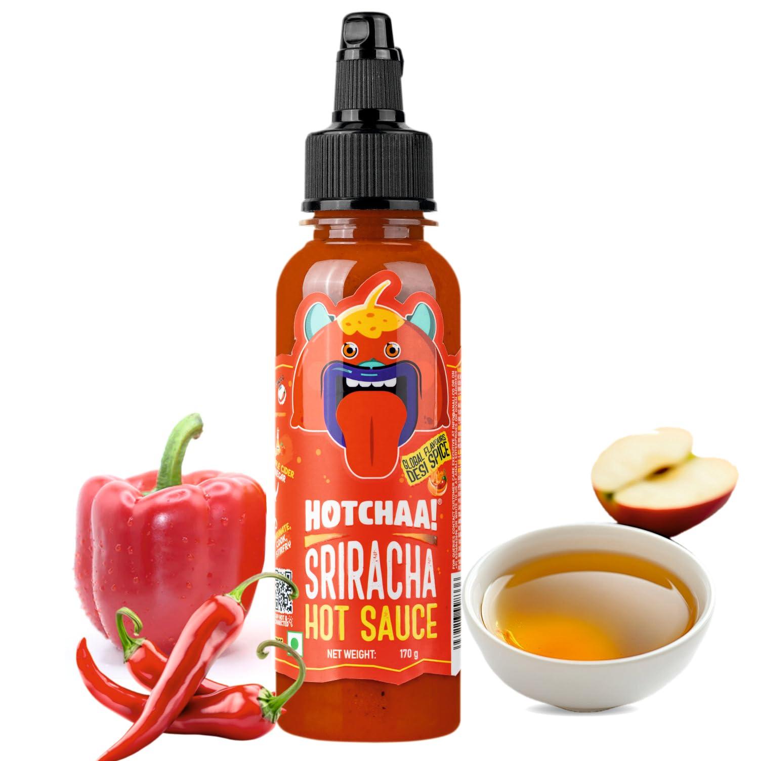 HOTCHAA HOTCHAA Sriracha Hot Sauce 150g - Tancy & Spicy flavour Small Batch Production using Premium Ingredients, NO MSG, Vegan