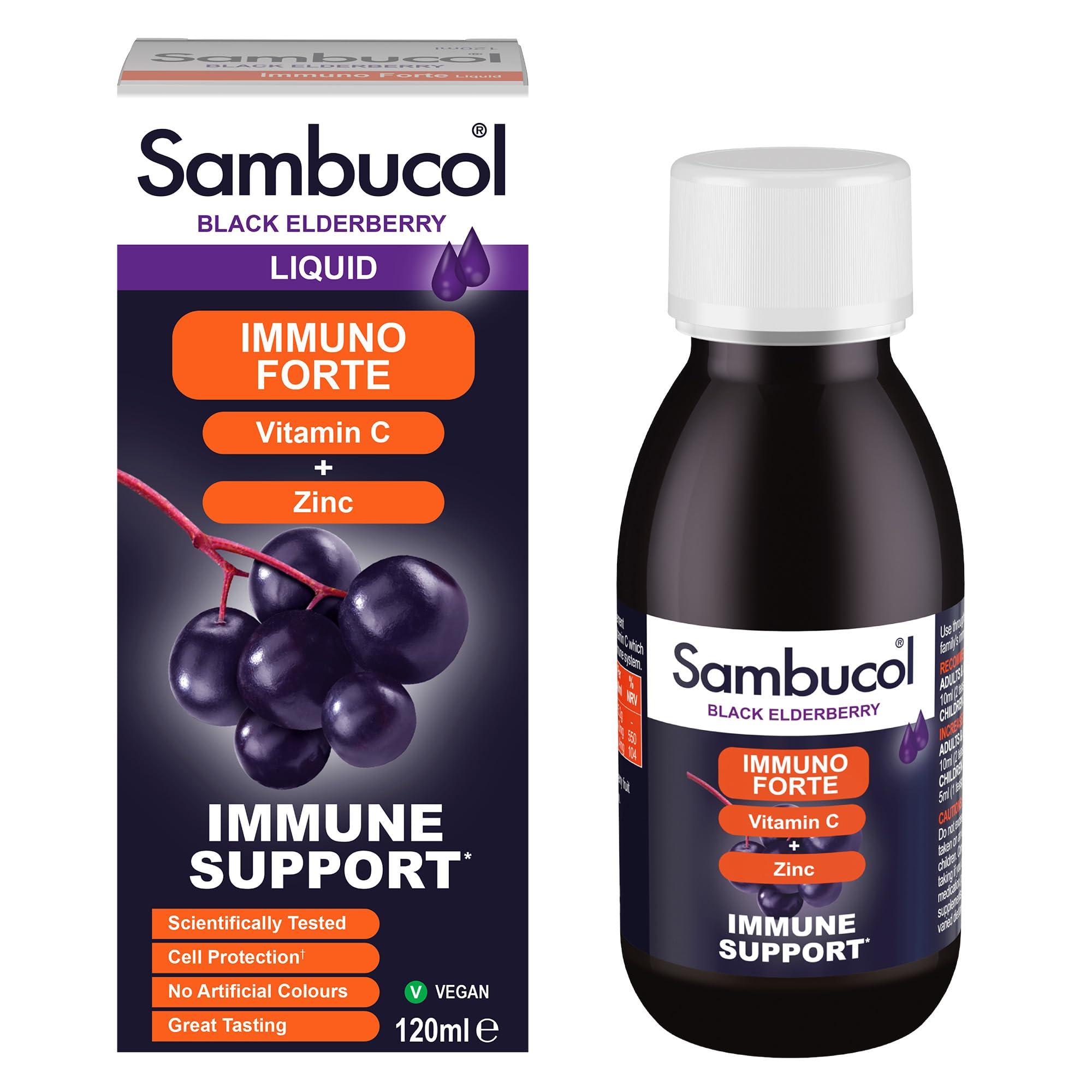 Sambucol Sambucol 120ml Immuno Forte Liquid by SAMBUCOL Black Elderberry Liqu