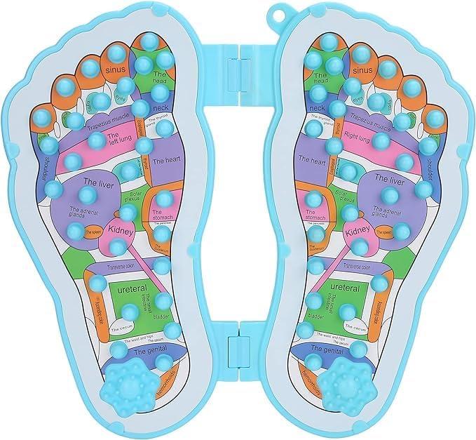 Gyanadh Gyanadh Acupressure Massager Foot Pad Mat Relaxation Reflexology Fatigue Pain Relieve Folding Spa Pressure Points Men Women Health Care Tool Leg Therapy [29x32x3 CM]