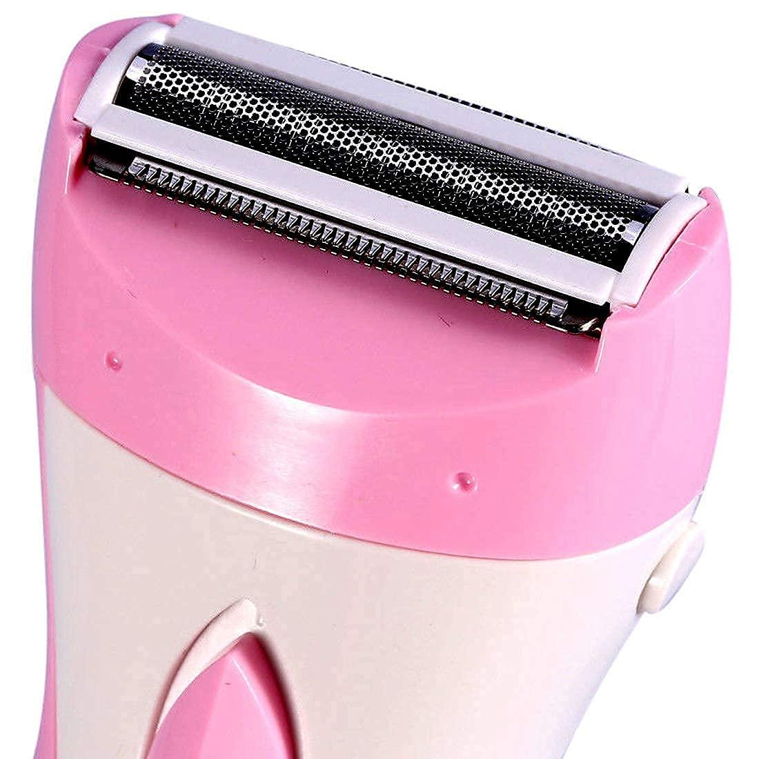 Razor Painless Electric Razor for Women, 2 in 1 Womens Shaver for Pubic Hair Wet & Dry Bikini Trimmer for Legs Underarms and Bikini Line Painless Lady Hair Removal with Comb Attachment (Pink) pack of 1