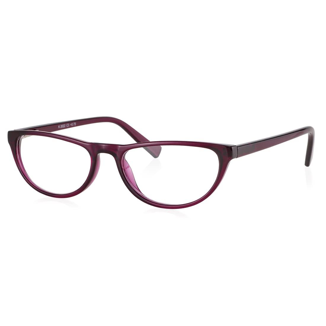 klar Eye klar Eye Cat Eye Reading Glasses For Women Mobile and Computer reading glasses Anti reflection Scratch resistant reading glasses Powers from +0.75 to +3.50 K-3022 (+2, Purple)