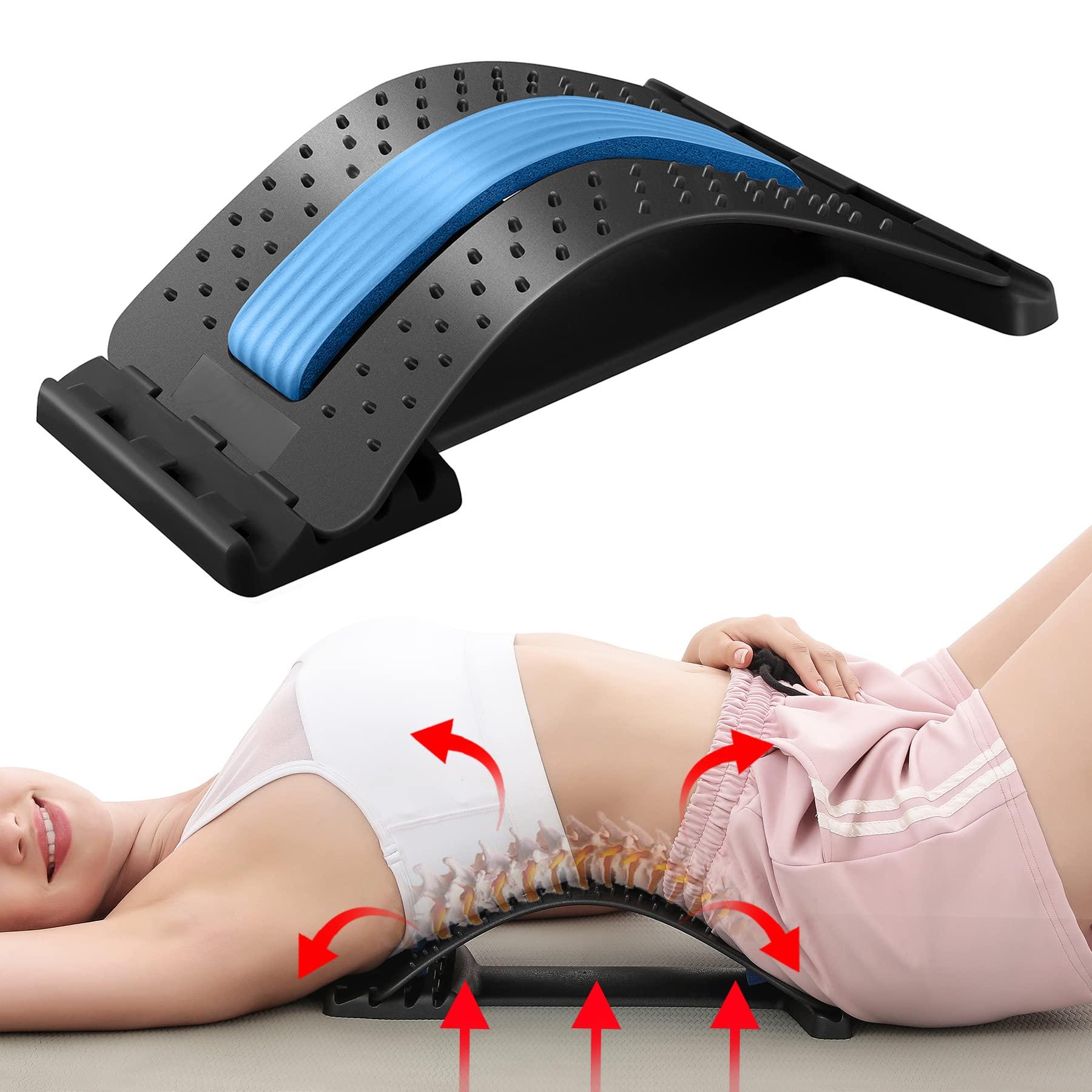 Treeking Back Cracking Device 4 Level 360lb Heavy-Duty Capacity Back Stretcher for Lower Back Spine Pain Relief, Chiroboard Stretcher Spine Board Chirosnap Back Cracker Stretcher Popping Board Massager Tool
