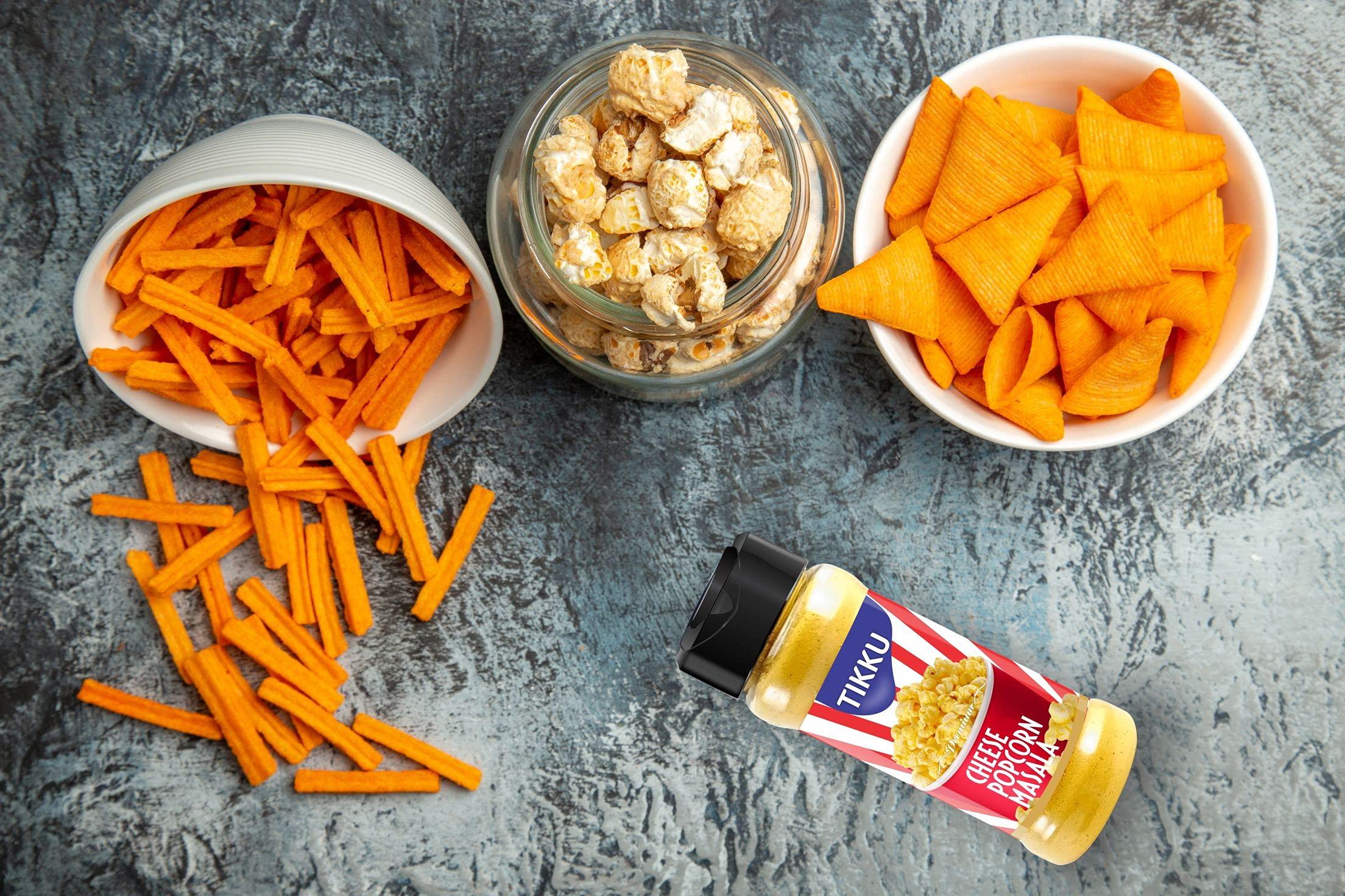 TIKKU TIKKU Cheese Popcorn Masala 55G Bottle