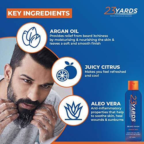 23 Yards 23 Yards Beard Wash for Men - 50ml I Grooming by Ravi Shastri I Shea Butter, Coconut Oil and Aloe Vera