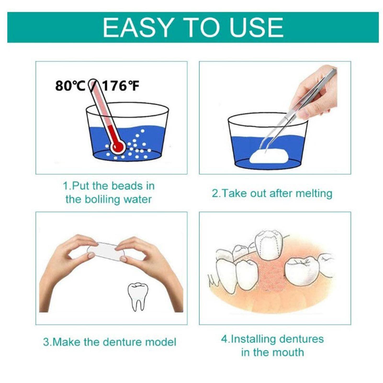 Generic GAH Thermal Beads Teeth Veneer Moldable Denture Temporary Tooth Repair Tool 5g