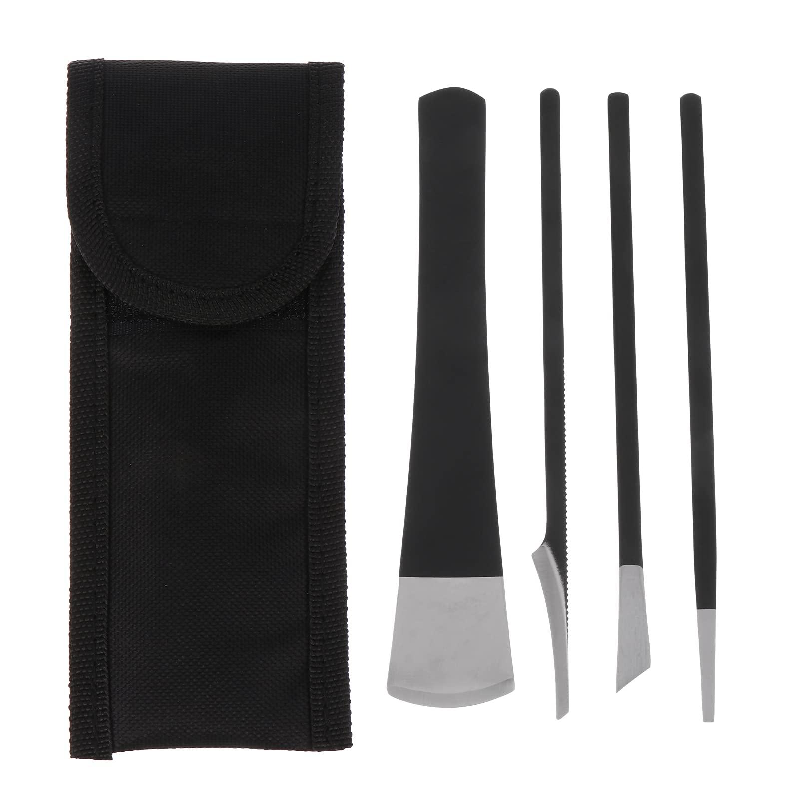 HEALLILY 4 Pcs 1 Set Foot Files Practical Callus Removers Foot Polishing Tools (Black) Decor