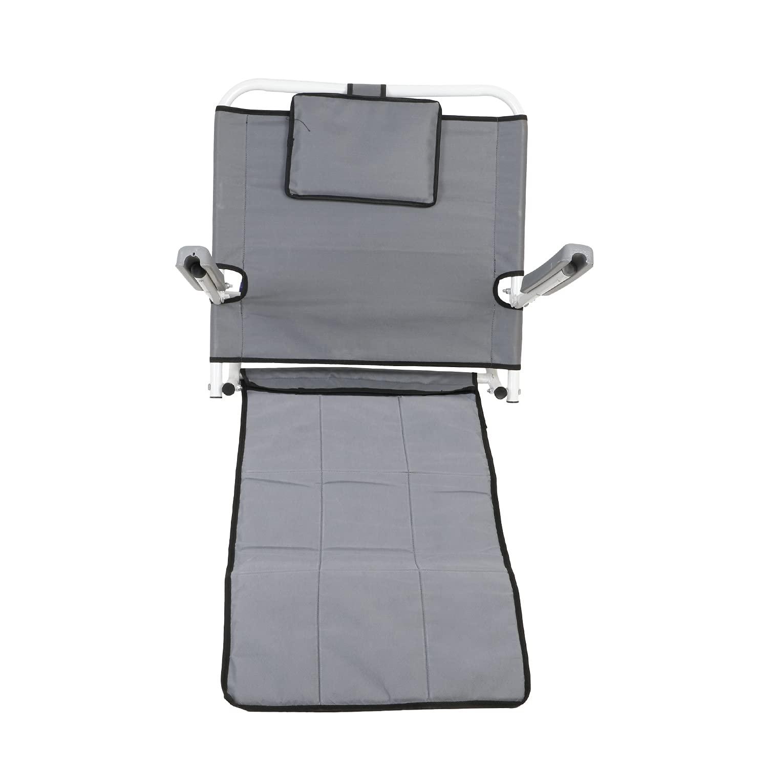 AMMOORA AMMOORA India Surgical Back Rest with Handle for Patient Old Age People & DISABLE Person with Hand Relaxation Adjustable Hospital Back Rest for Back Support Use On Bed Size Universal