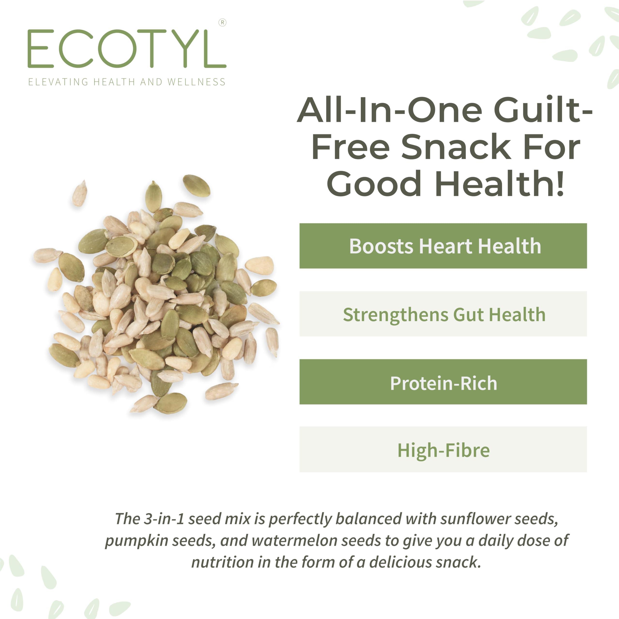 Ecotyl Ecotyl Seed Mix | Sunflower, Pumpkin, and Watermelon Seeds | Unroasted | 200g