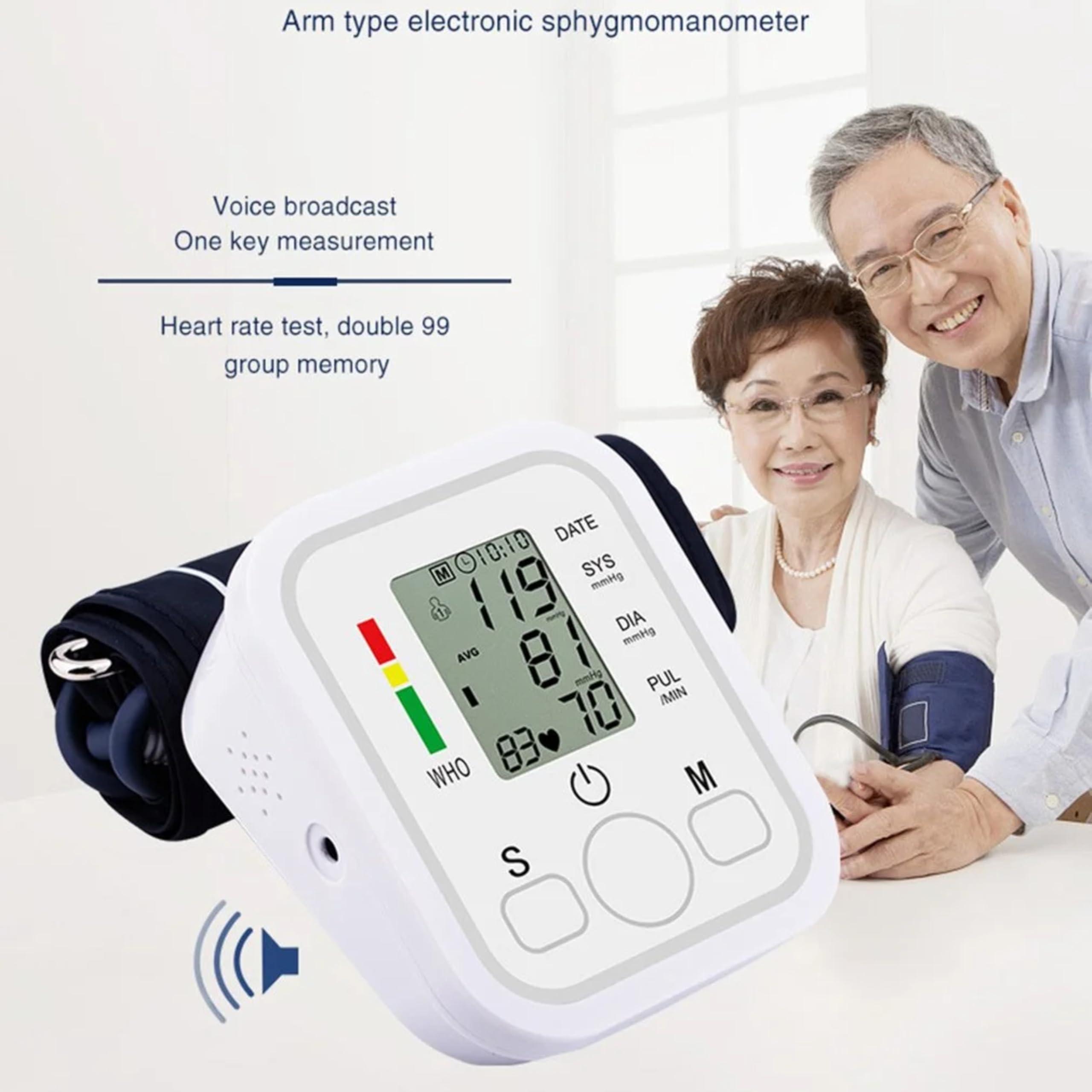 Aika Aika AK-555 Digital BP Monitor Upper Arm Instrument Machine for Blood Pressure Measurement Home Use. Fully Automatic, Digital Display with Talking Intellisense Technology Cuff Kit For Home Best Most Accurate Measurement (White, 3 Month Warranty)