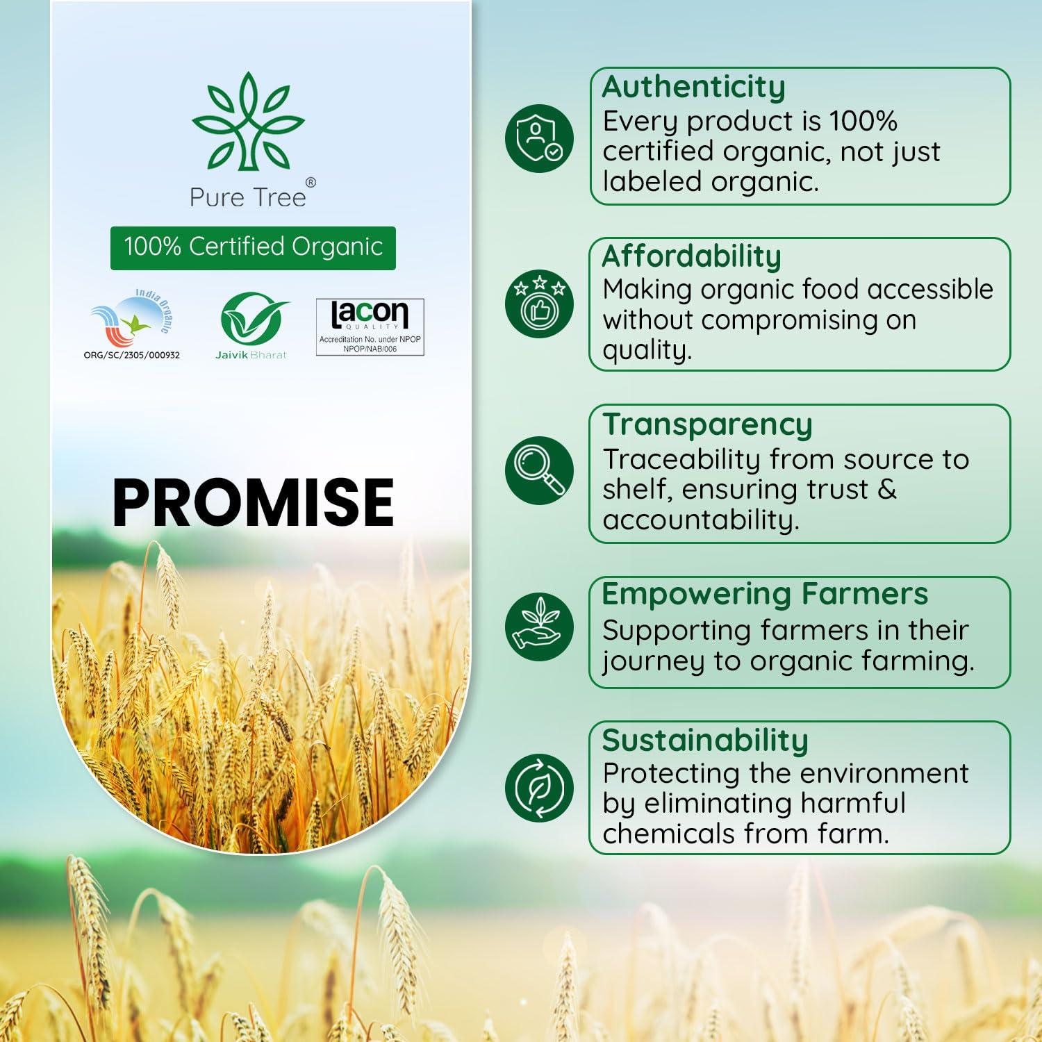 Pure Tree Pure Tree Certified Organic Bajra Millet | 900 g | Pearl Millet | Bajri/Sajje/Kambu/Pindi/Sajjalu | Gluten-Free | Rich In Antioxidants and Fiber | Millets Whole Grains