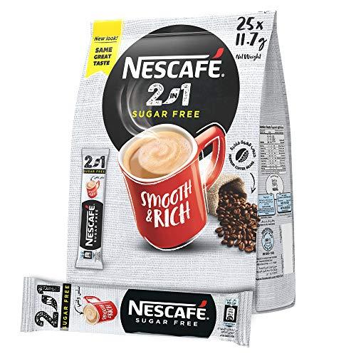 Nescafé Nescafe Sugar-Free 2 In 1 (25 Sticks) Pouch, 292.5 Gm, Coffee