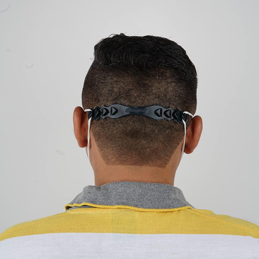 Primelife Primelife Mask Extender Strap Ear Savers for Masks Universal Size Mask Holder 4 Adjustment Slots Compatible with Cloth Mask For Kids and Adults Mask Strap Pack of 12 - Multicolour (M-E - 12)