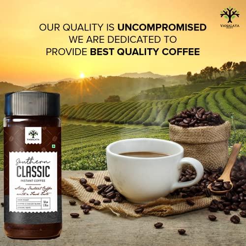 VANALAYA Vanalaya Southern Classic Instant Coffee Chicory Mix of 70% coffee & 30% chicory (50gm)