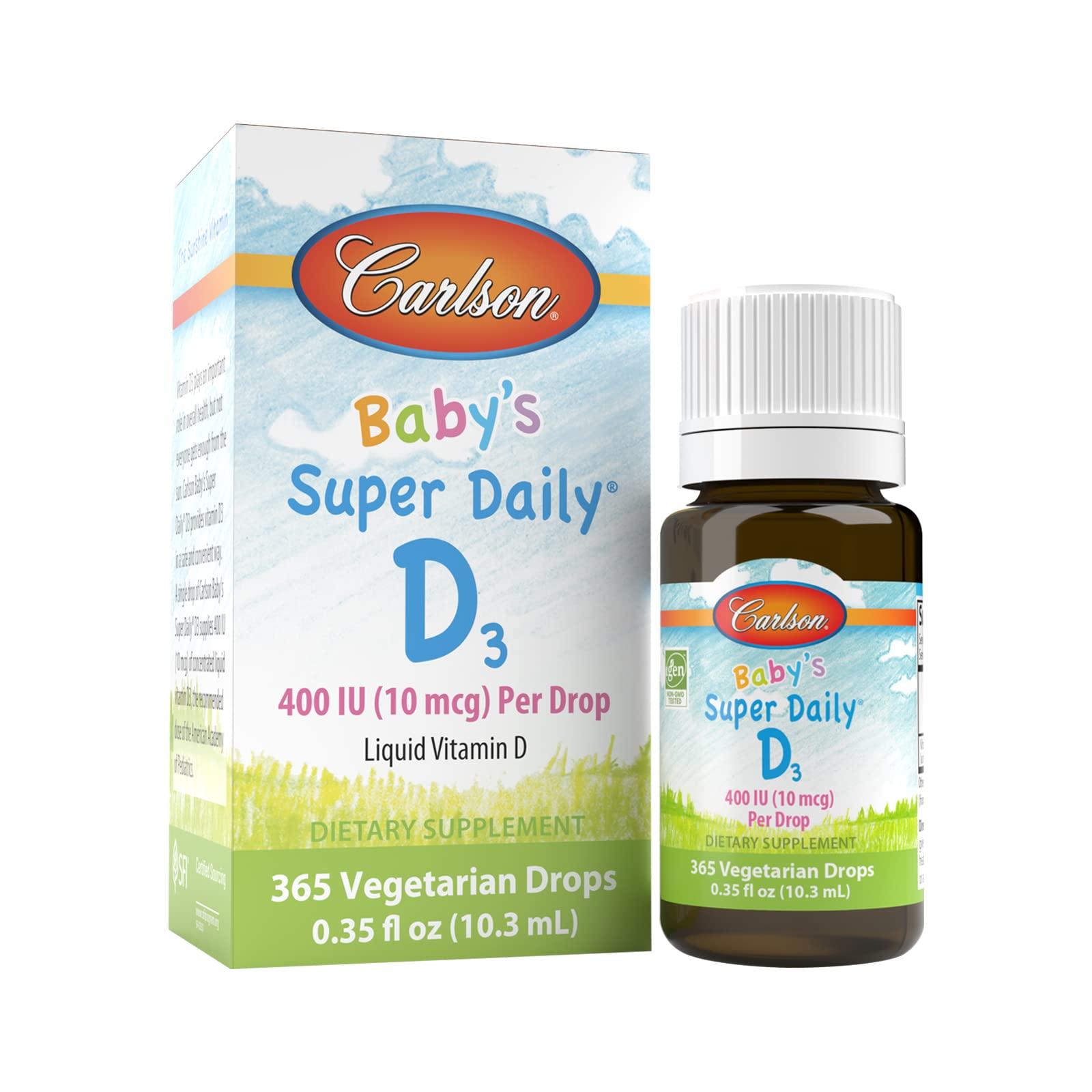 Carlson Laboratories Carlson Labs Carlson Laboratories Super Daily D3 for Baby 400IU Supplement, 10.3 ml, 0.35 Fluid Ounce