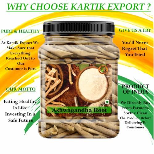 Kartik Export Kartik Export Ashwagandha Root - Asgandh - Withania Somnifera [ Height Growth & Stress Relief ] (250 gm)(Jar Pack)
