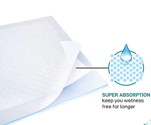 PRATIKHA HYGEIN Disposable premium Underpads, Large 60 X 60 cm, Super Absorbent Polymer & Soft Surface for Baby & Adults (Pack Of 10pcs)