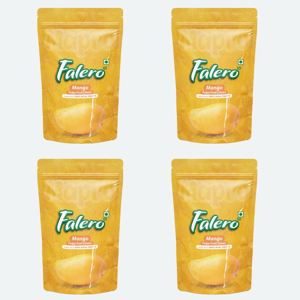 Falero Falero Mango - Aam Pulpy Fruit Chews 175g | Real Mango Pulp | Sweet Candy | Pack of 4