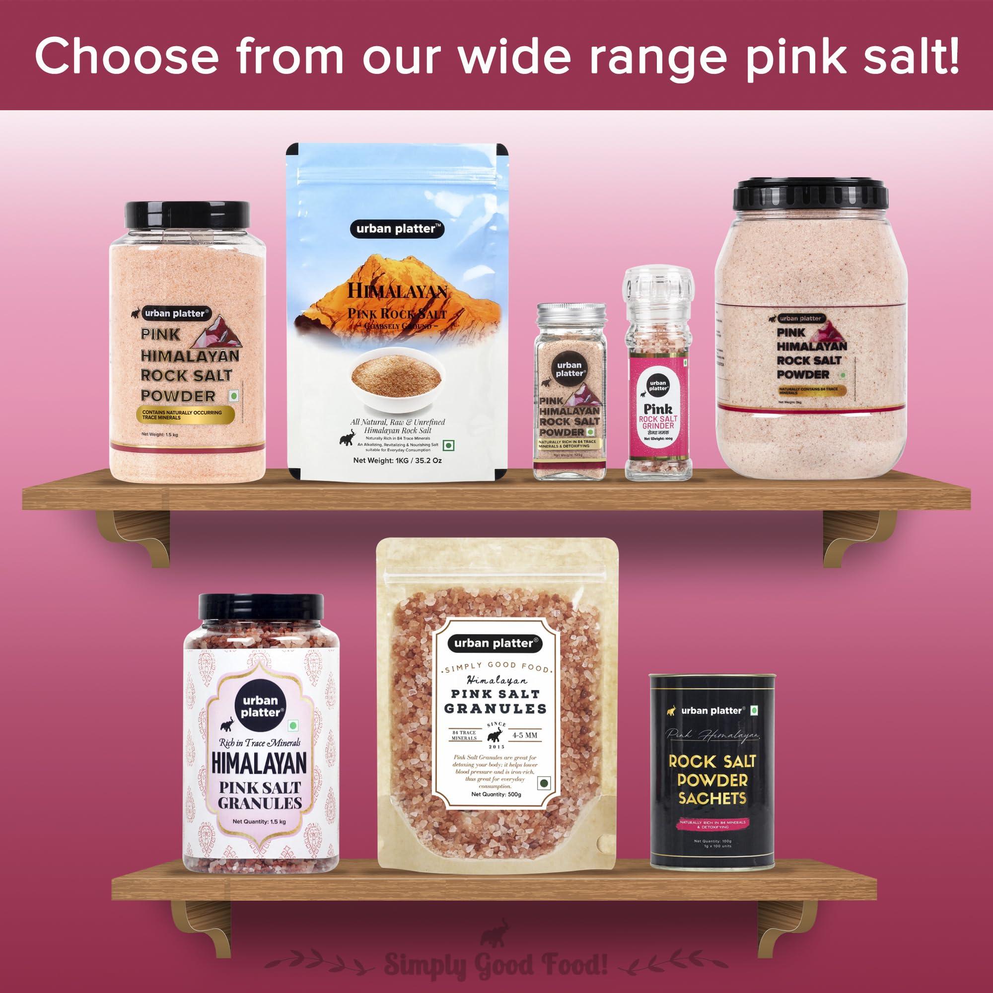 urban platter Urban Platter Pink Himalayan Rock Salt Powder, 1.5kg (Unrefined | Additive Free | 100% Pink Rock Salt | Sendha Salt | PET Jar)